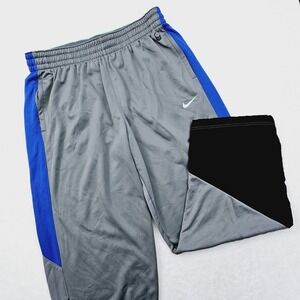 Nike Therma-FIT Training Pants Mens 3XL Wide Grey Blue Black Fleece Lined Y2K
